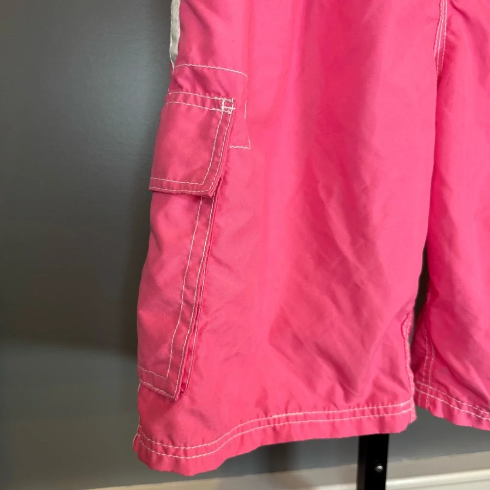 Kanu Surf Pink Board Shorts Swim‎ Trunks Cargo Pockets Medium